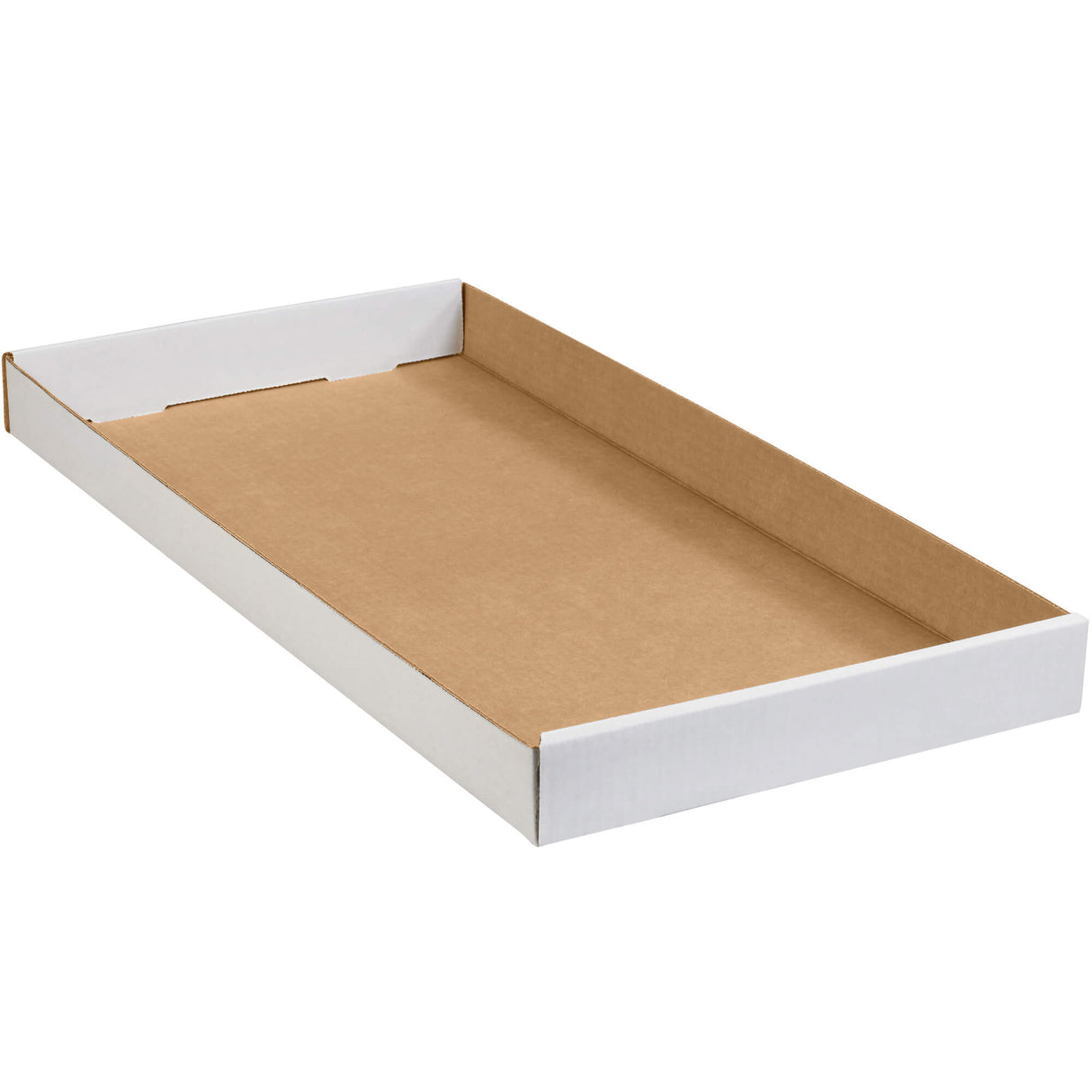 24 x 12 x 1 3/4" White Corrugated Trays
