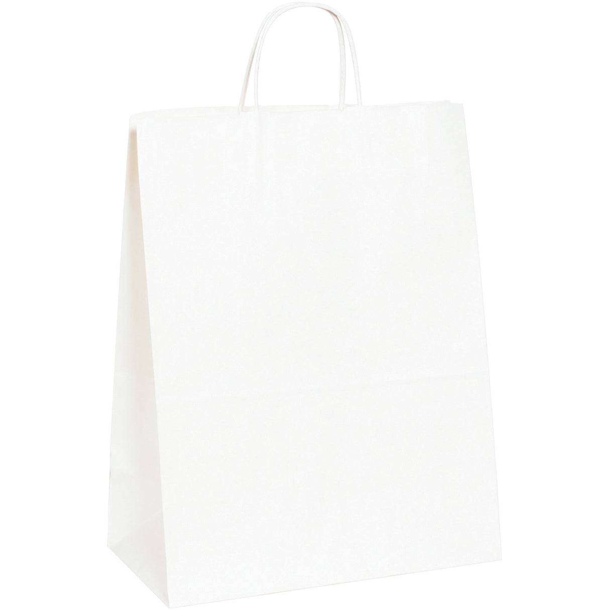 13 x 7 x 17" White Paper Shopping Bags