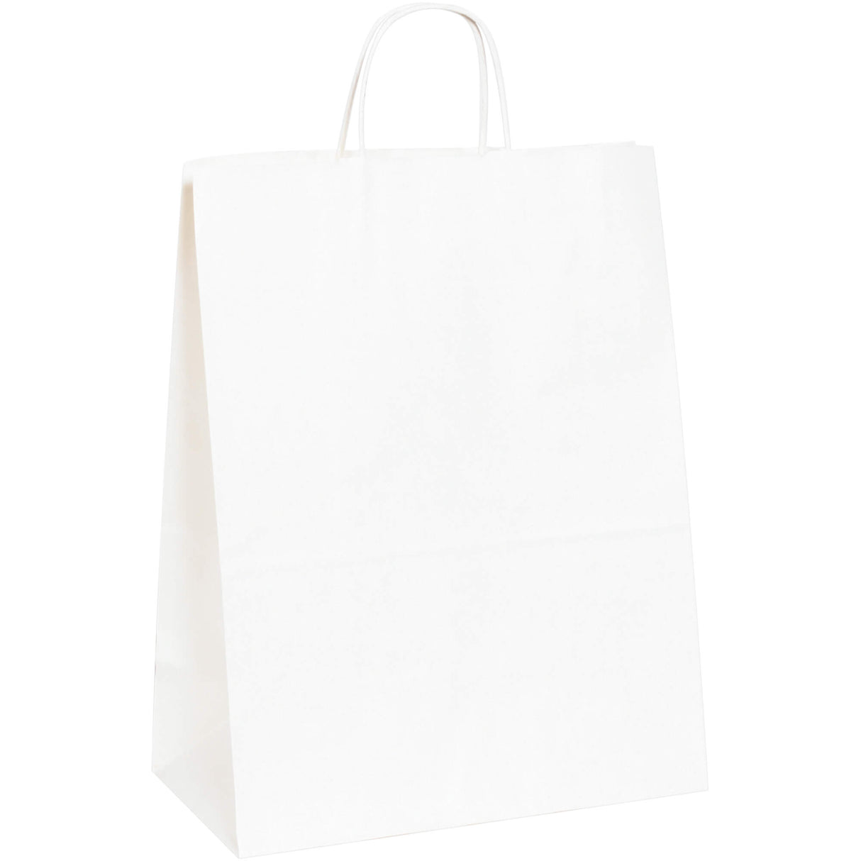 13 x 7 x 17" White Paper Shopping Bags
