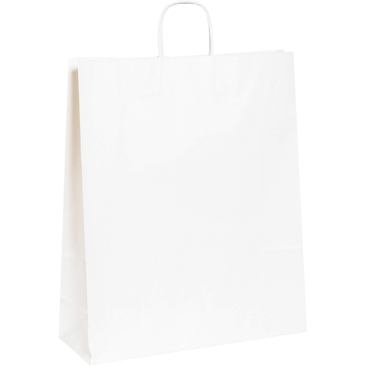 16 x 6 x 19 1/4" White Paper Shopping Bags
