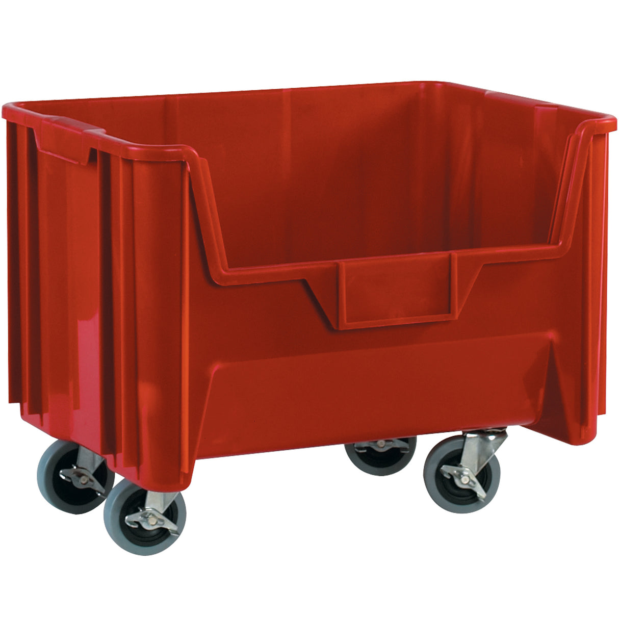 19 7/8 x 15 1/4 x 12 7/16" Red Mobile Giant Stackable Bins