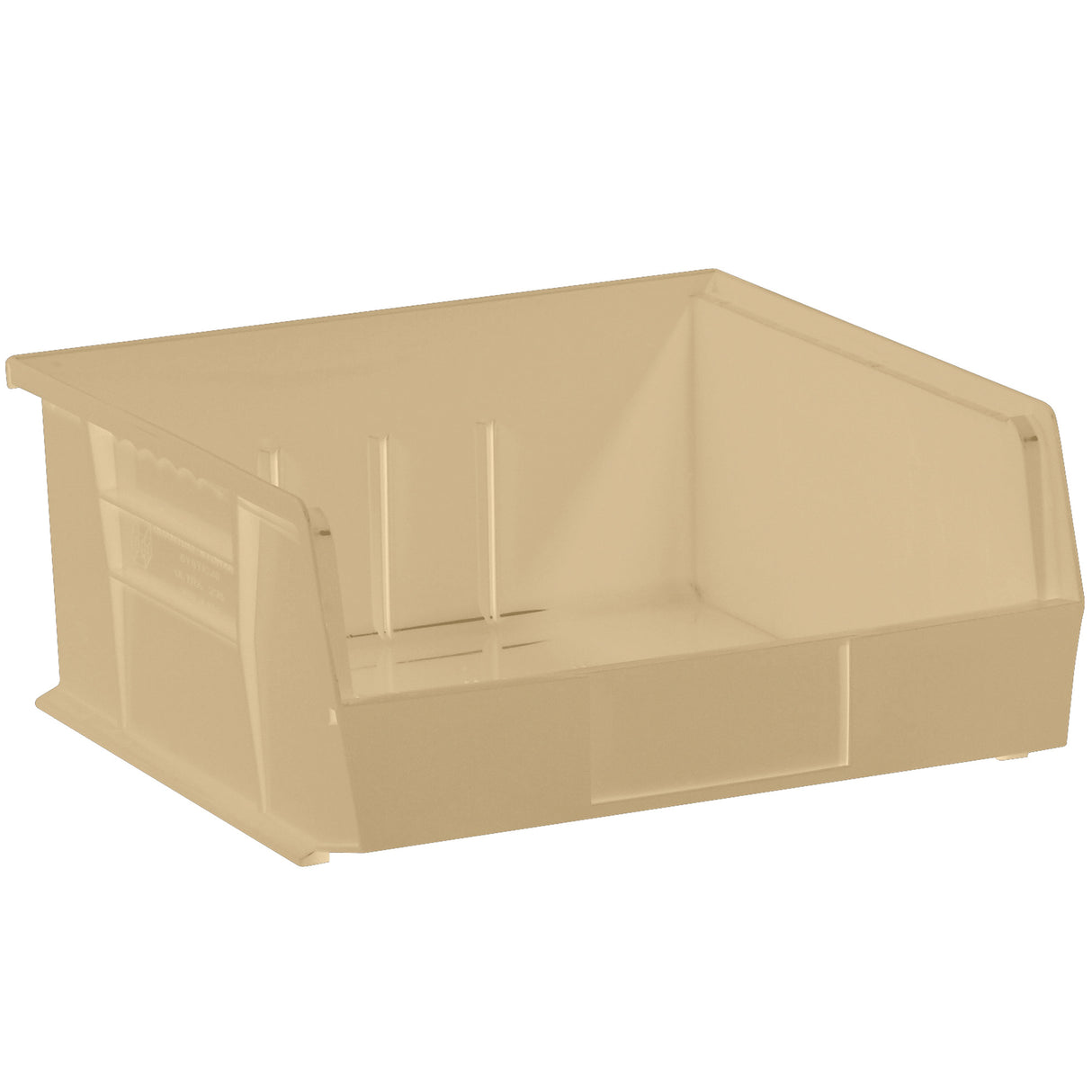 10 7/8 x 11 x 5" Ivory Plastic Stack & Hang Bin Boxes