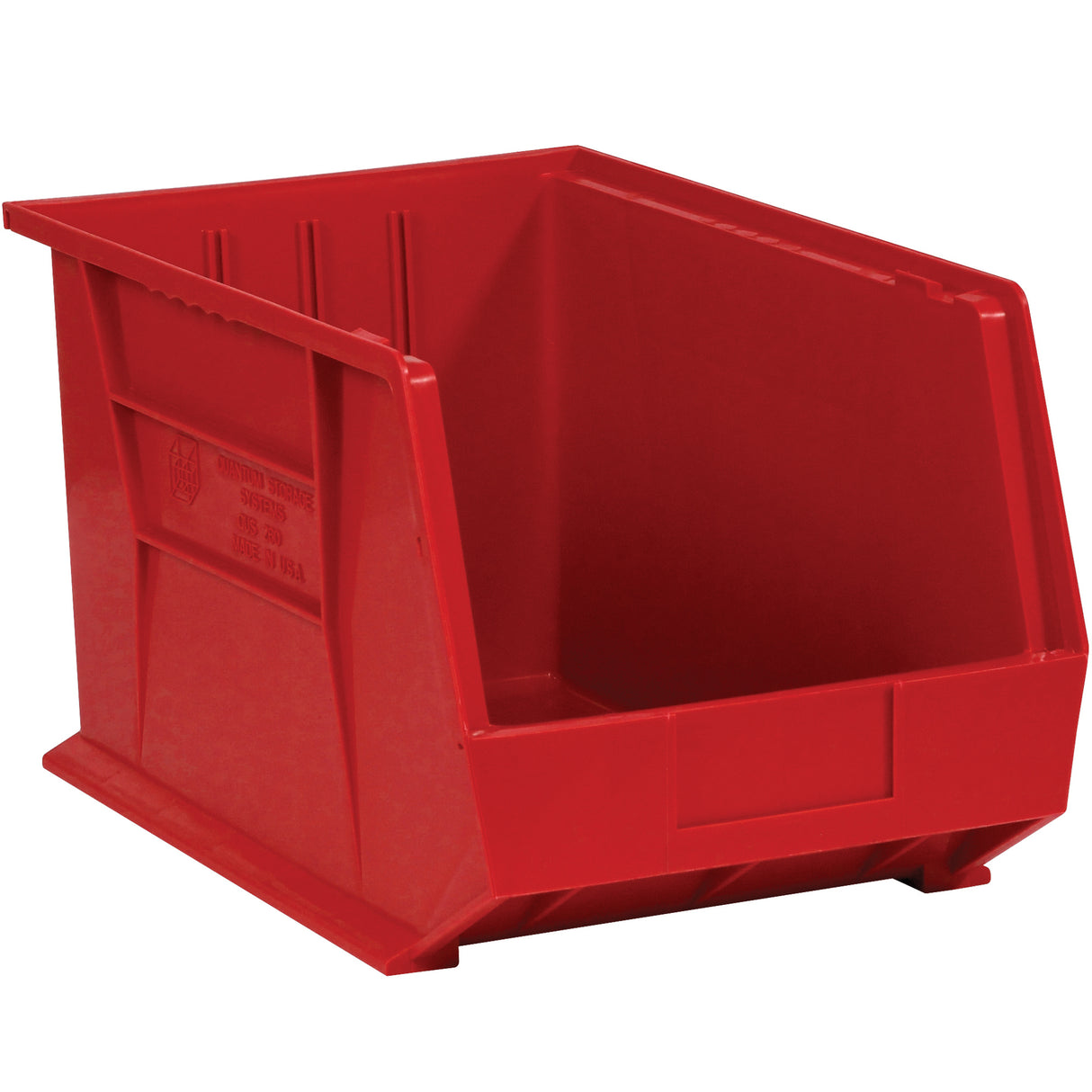 16 x 11 x 8" Red Plastic Stack & Hang Bin Boxes
