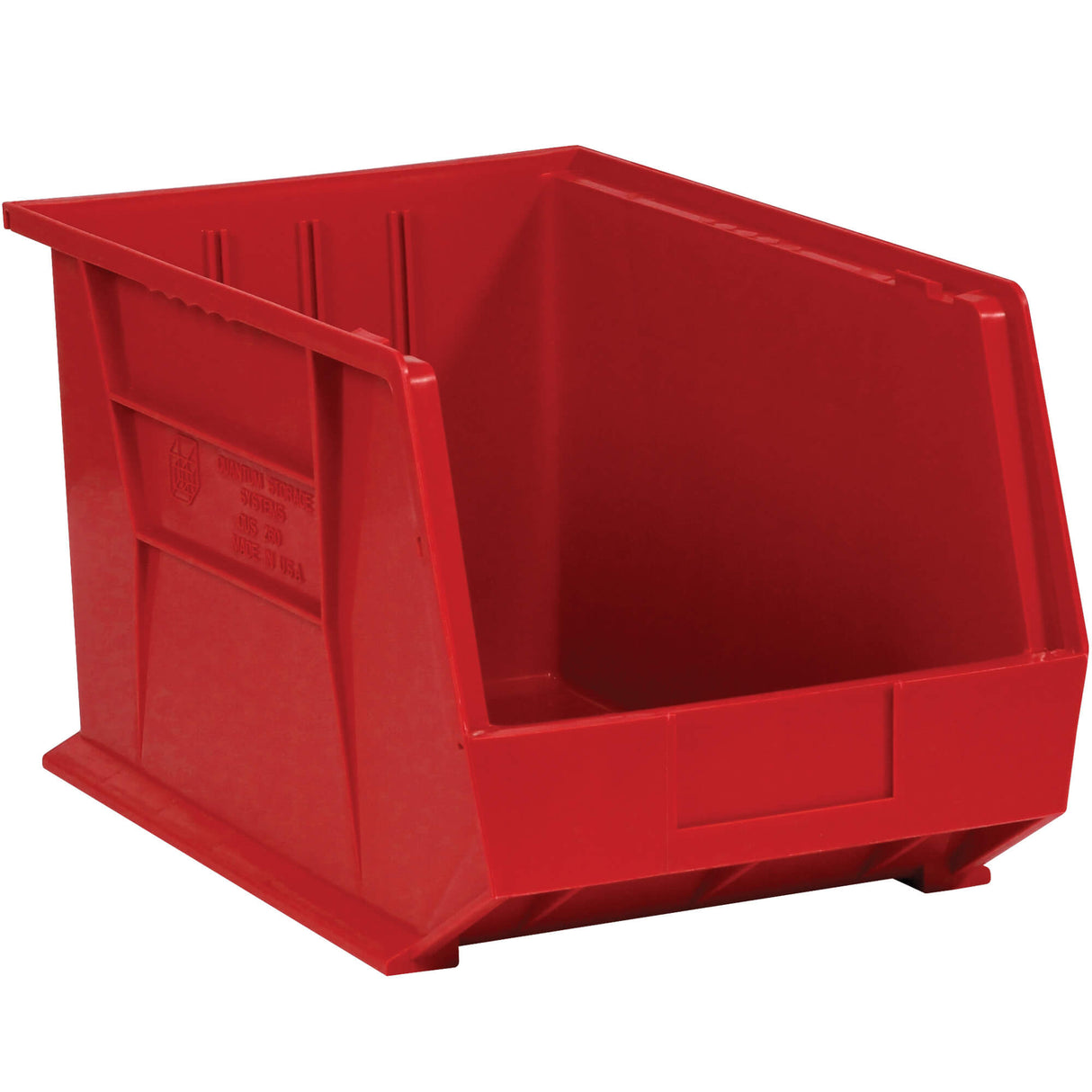 18 x 11 x 10" Red Plastic Stack & Hang Bin Boxes