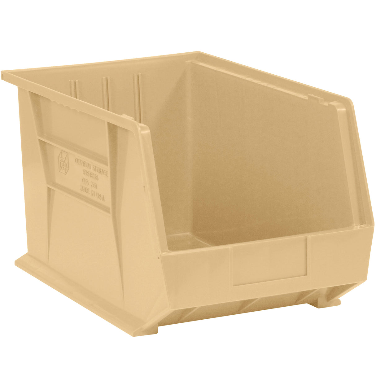 18 x 11 x 10" Ivory Plastic Stack & Hang Bin Boxes