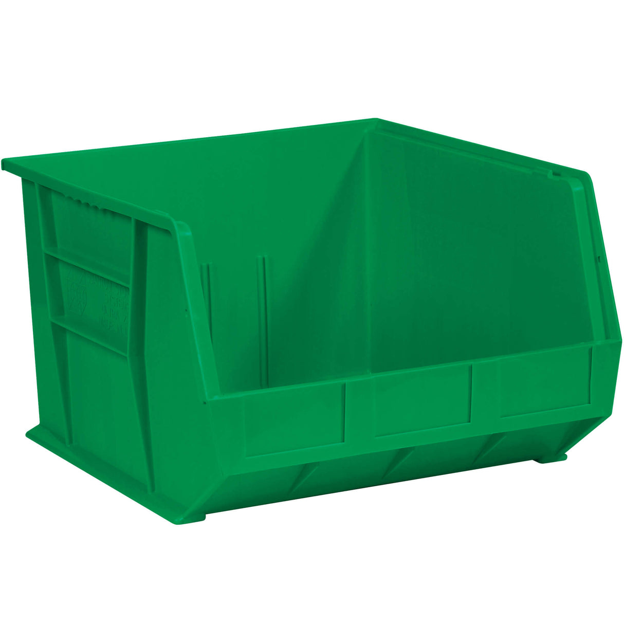18 x 16 1/2 x 11" Green Plastic Stack & Hang Bin Boxes