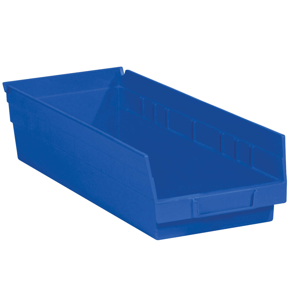 17 7/8 x 6 5/8 x 4" Blue Plastic Shelf Bin Boxes