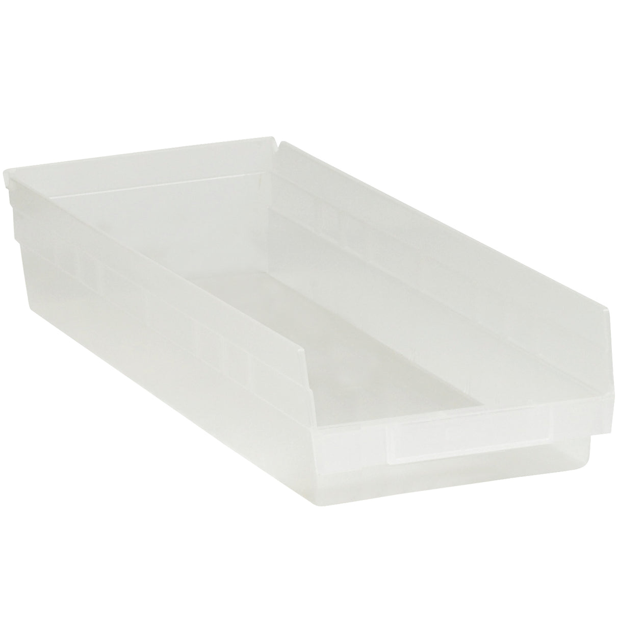23 5/8 x 8 3/8 x 4" Clear Plastic Shelf Bin Boxes