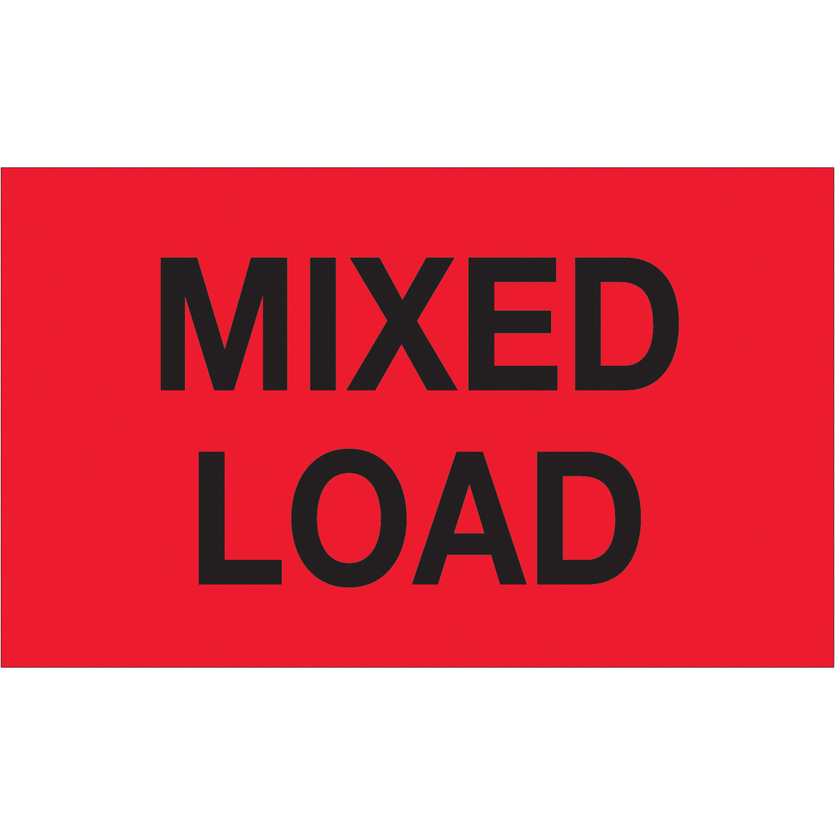 3 x 5" - "Mixed Load" (Fluorescent Red) Labels