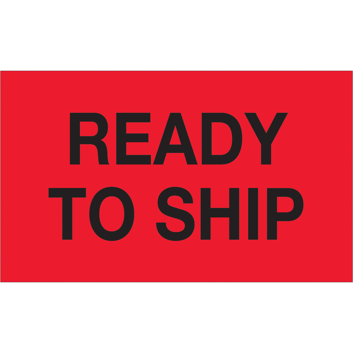3 x 5" - "Ready To Ship" (Fluorescent Red) Labels
