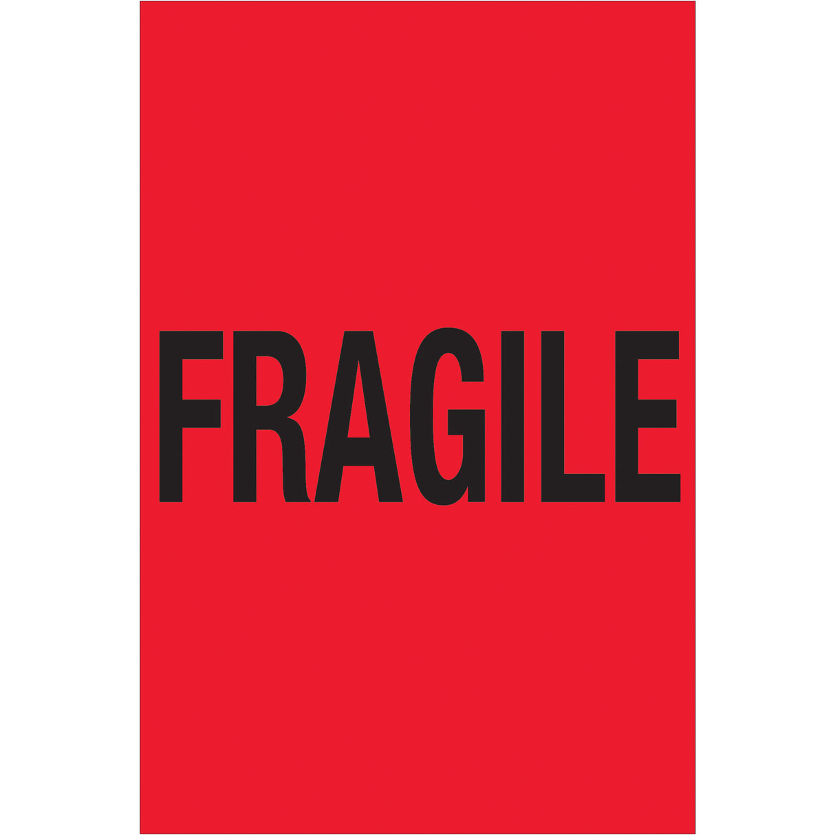 4 x 6" - "Fragile" (Fluorescent Red) Labels