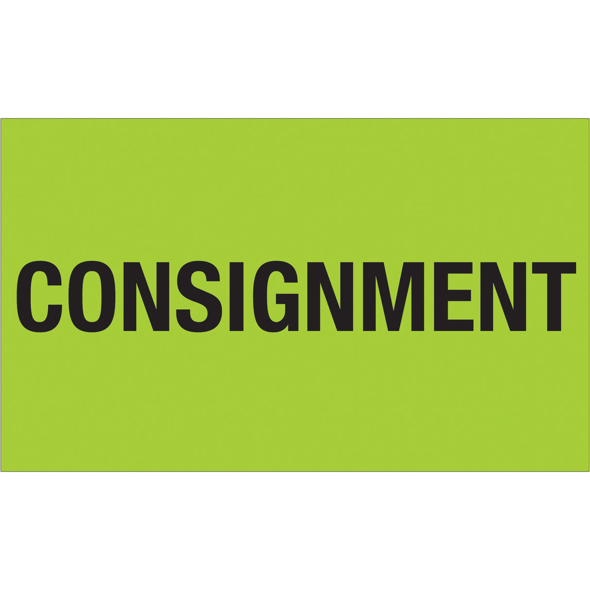 3 x 5" - "Consignment" (Fluorescent Green) Labels