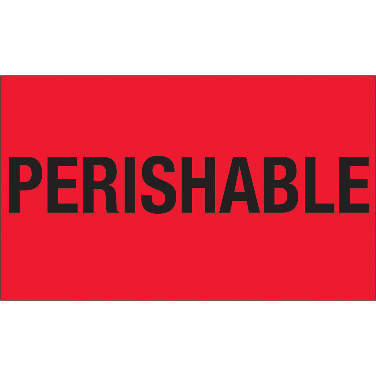 3 x 5" - "Perishable" (Fluorescent Red) Labels