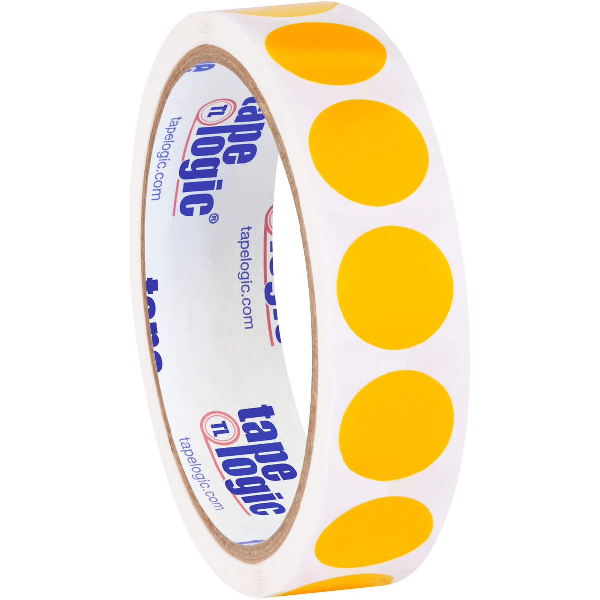 3/4" Circles - Fluorescent Orange Removable Labels