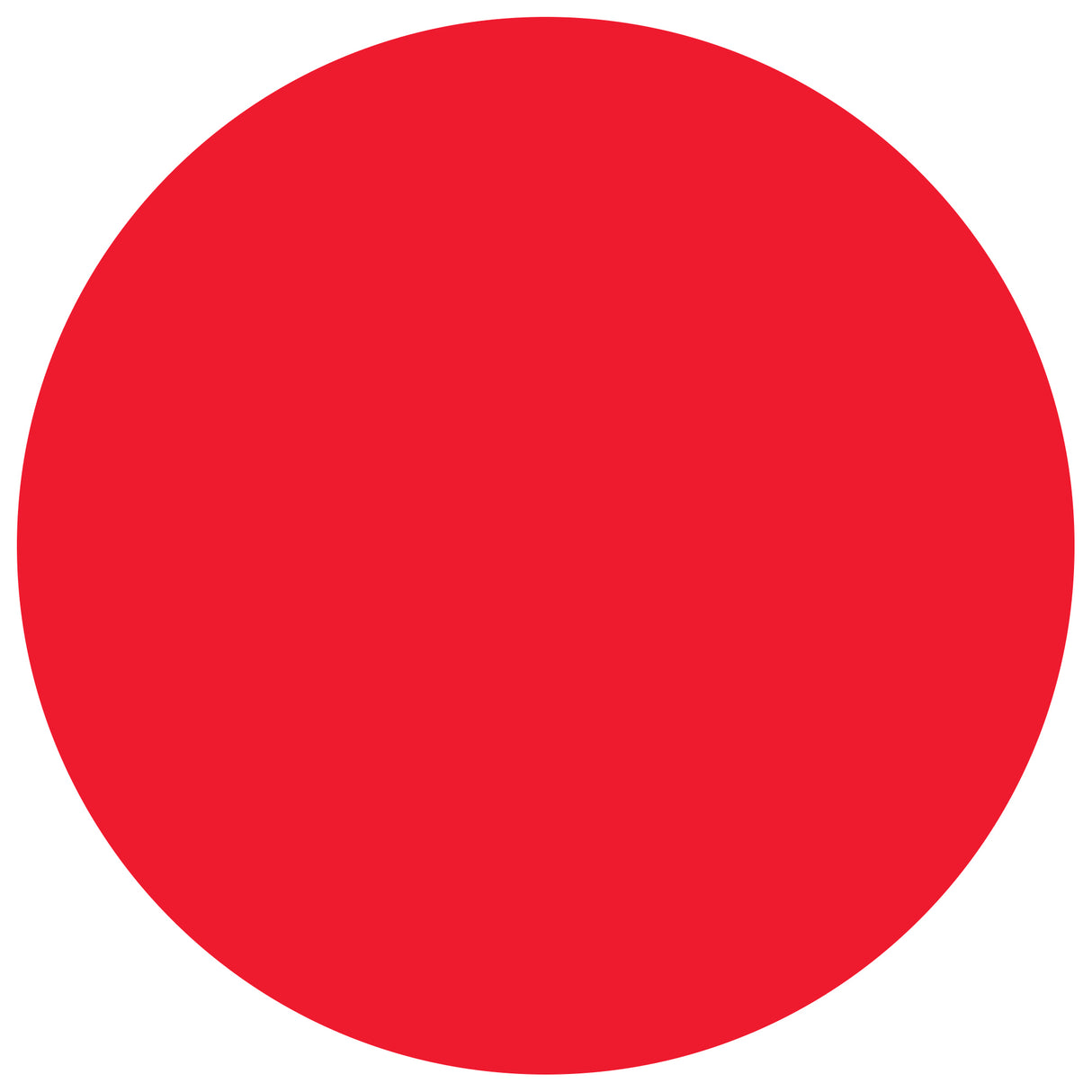 1" Circles - Fluorescent Red Removable Labels