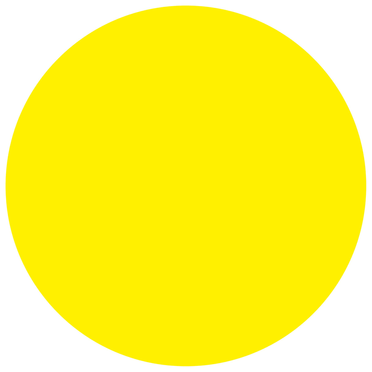 1 1/2" Circles - Fluorescent Yellow Removable Labels
