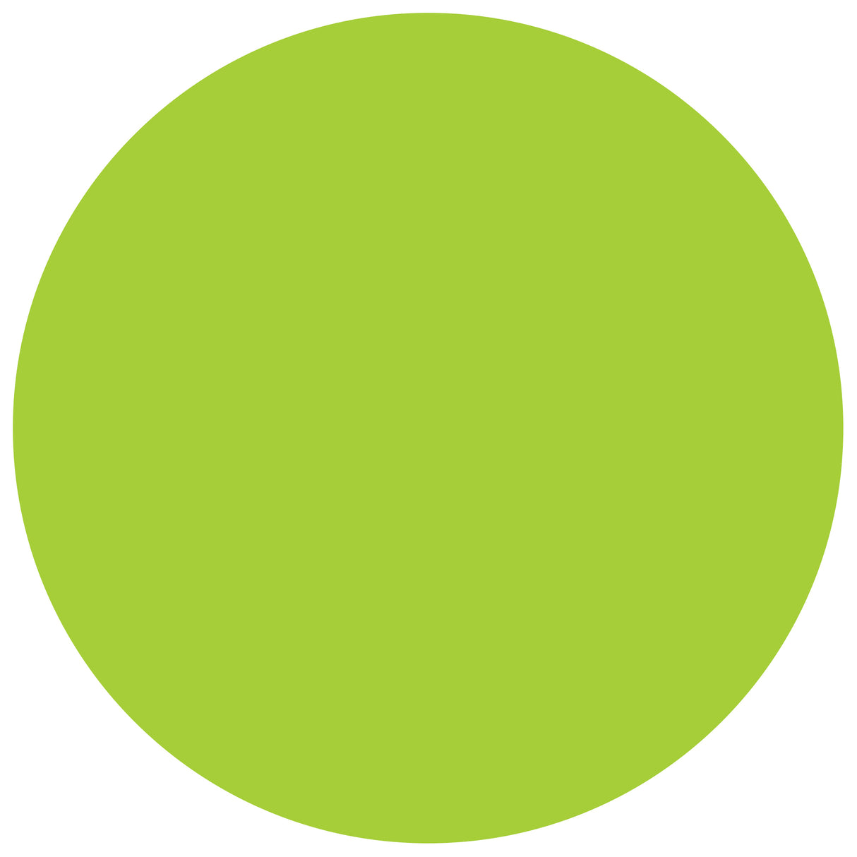 3" Circles - Fluorescent Green Removable Labels