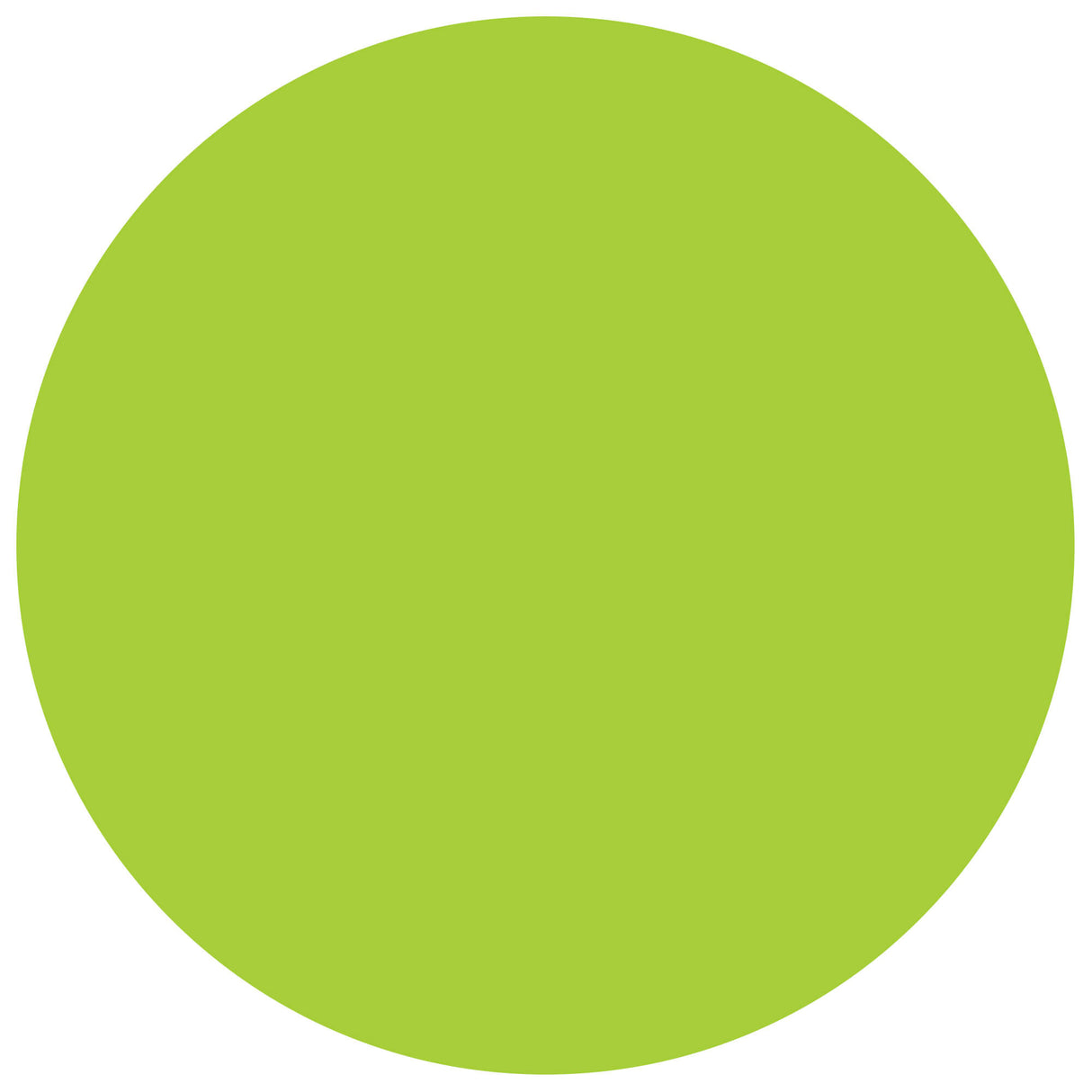 3" Circles - Fluorescent Green Removable Labels