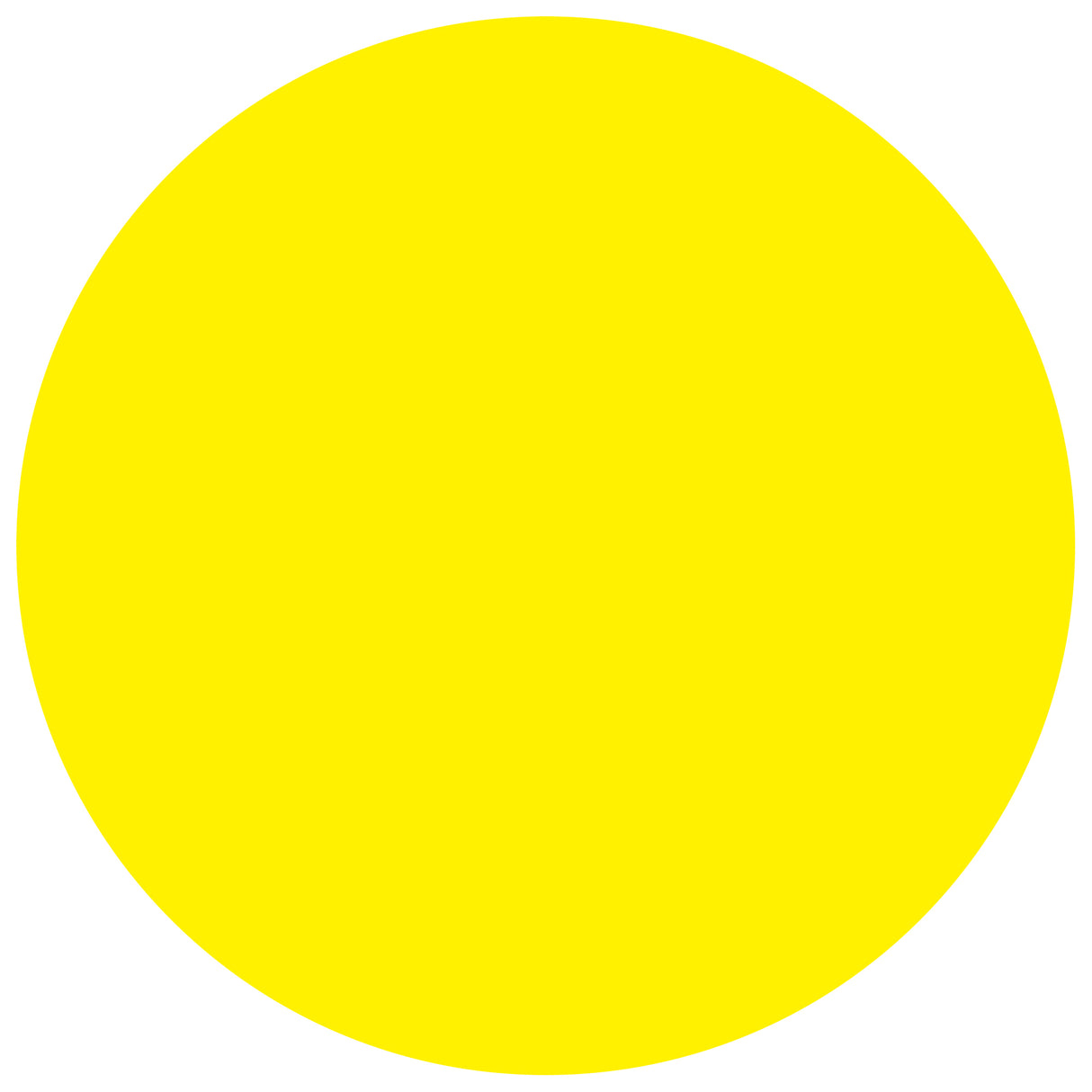 3" Circles - Fluorescent Yellow Removable Labels