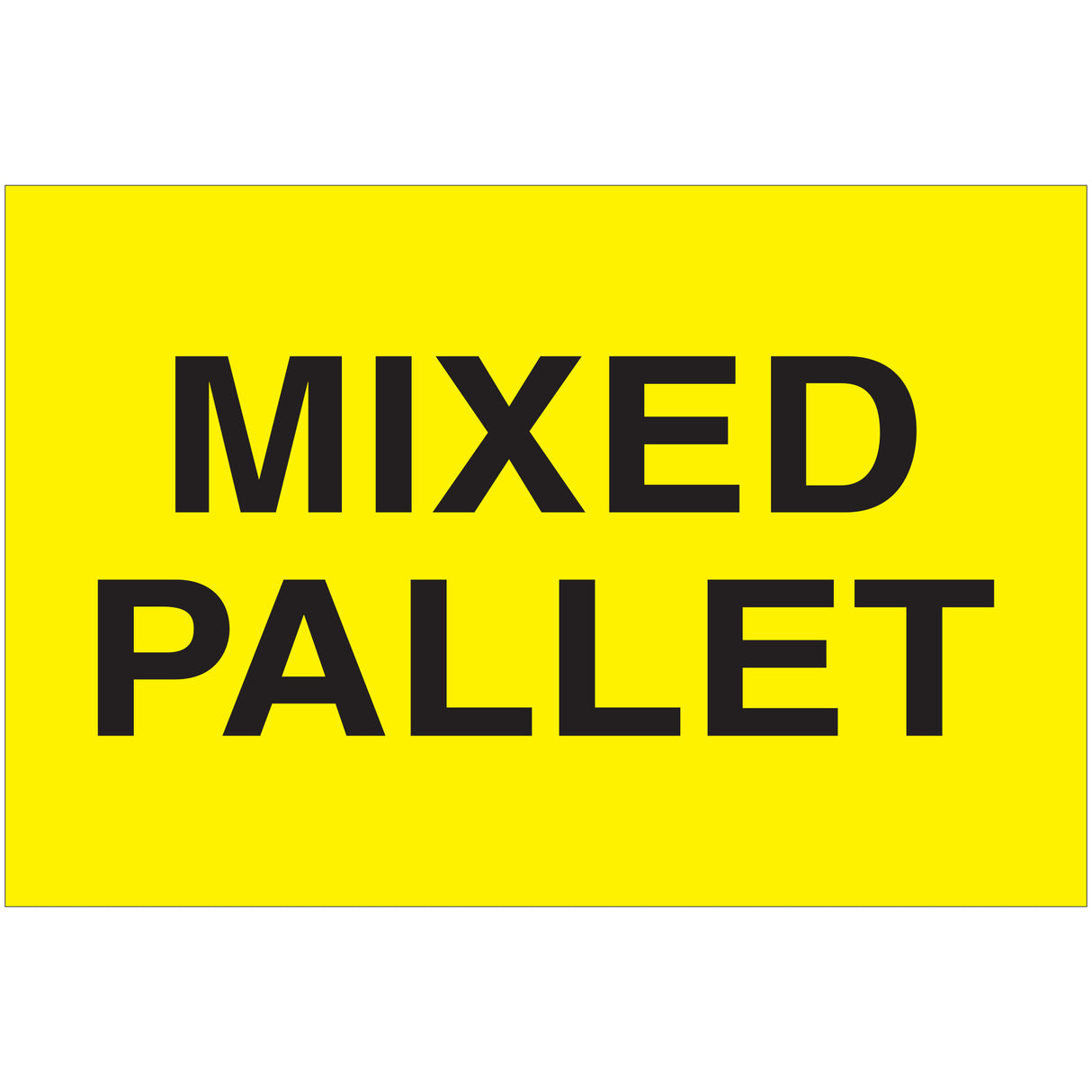 2 x 3" - "Mixed Pallet" (Fluorescent Yellow) Labels