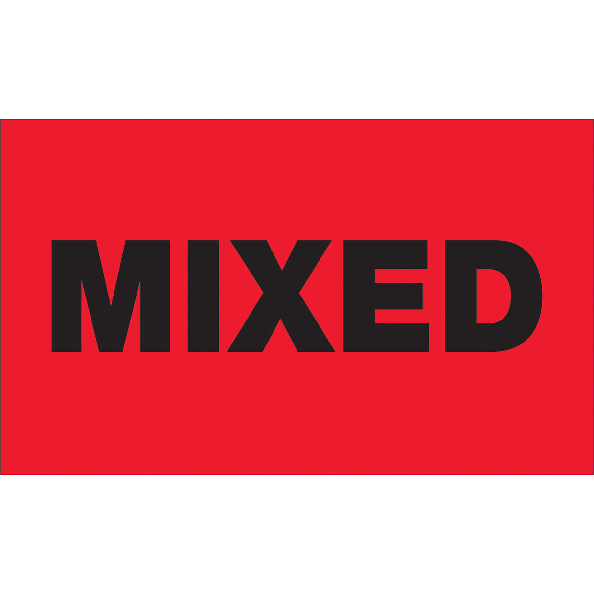 3 x 5" - "Mixed" (Fluorescent Red) Labels