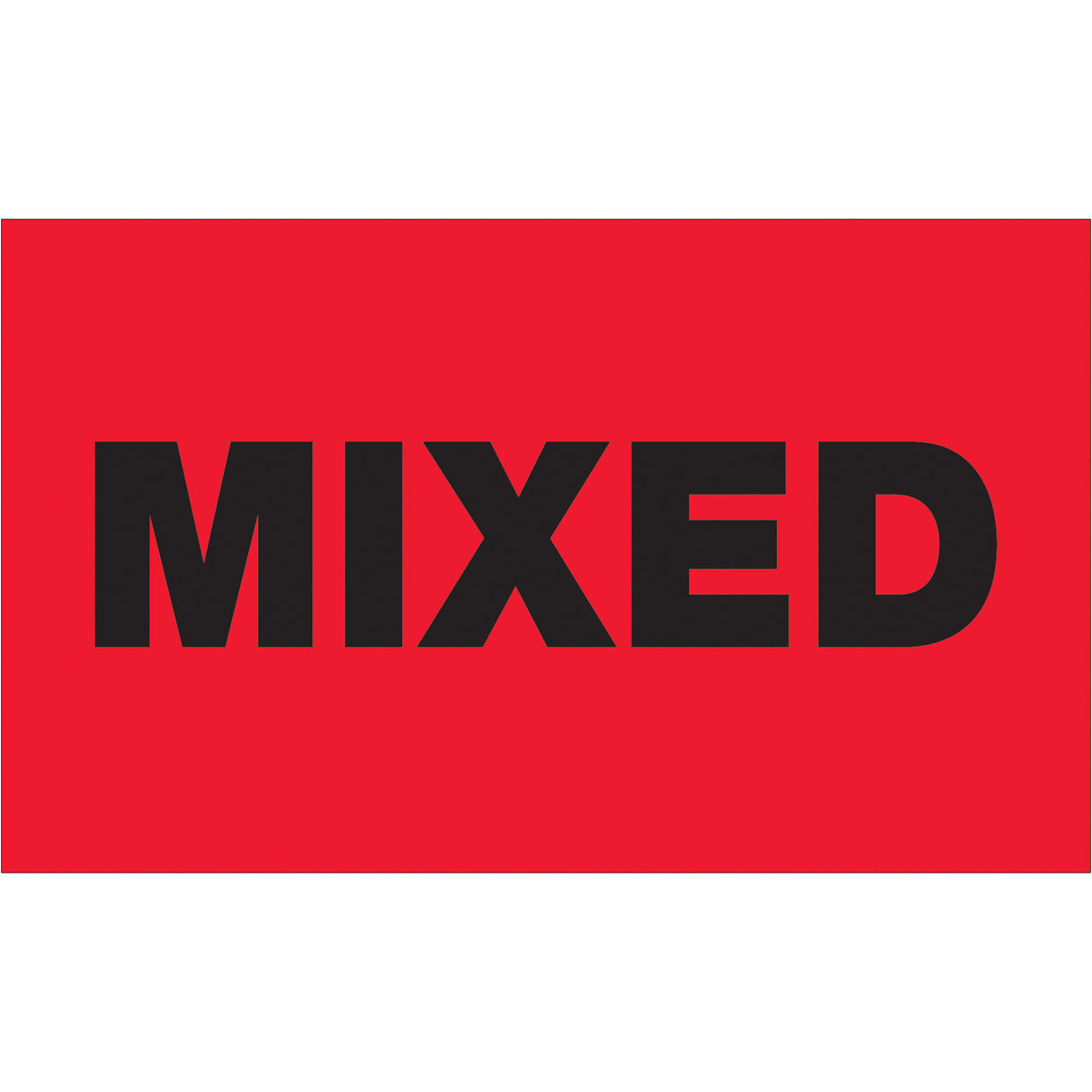 3 x 5" - "Mixed" (Fluorescent Red) Labels