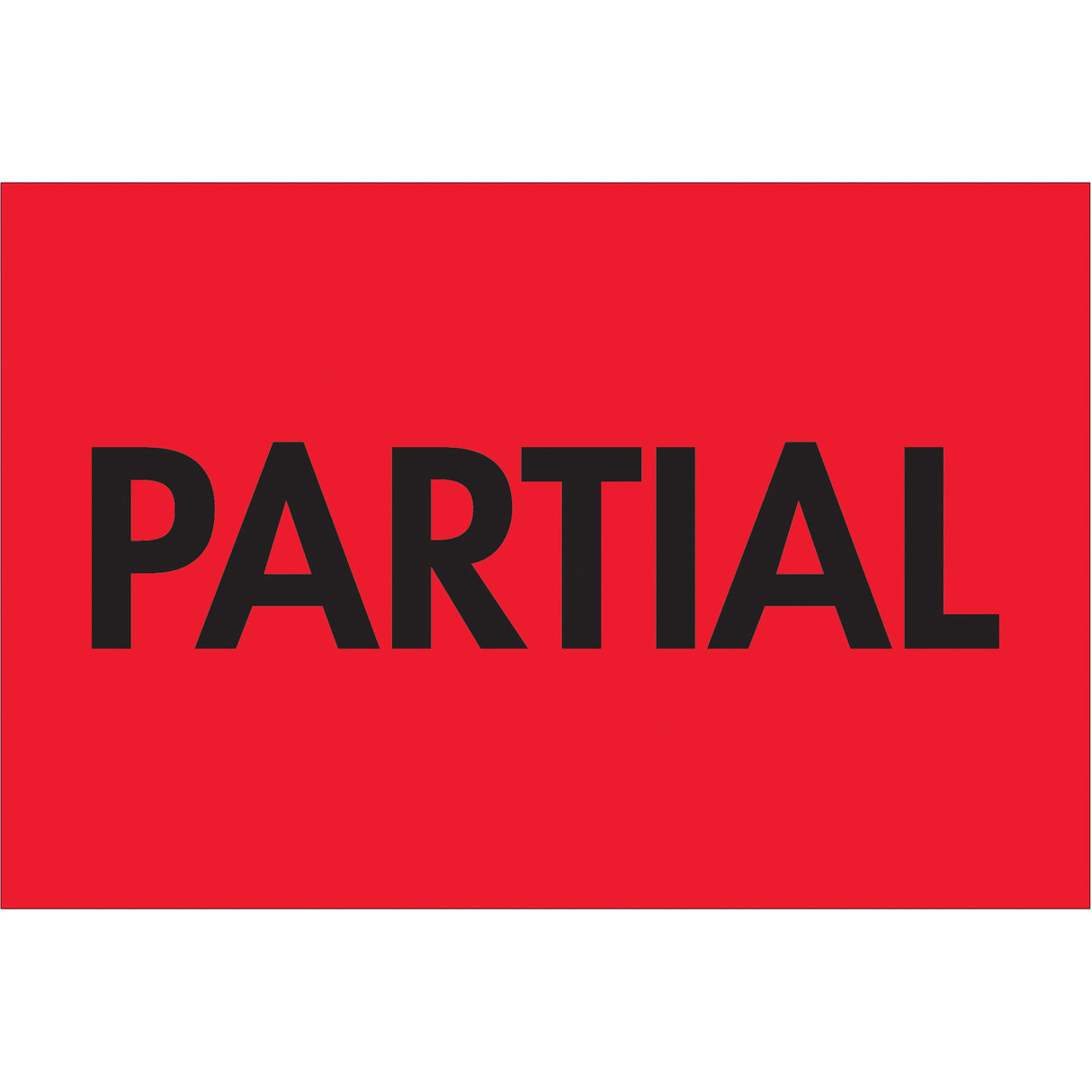 2 x 3" - "Partial" (Fluorescent Red) Labels