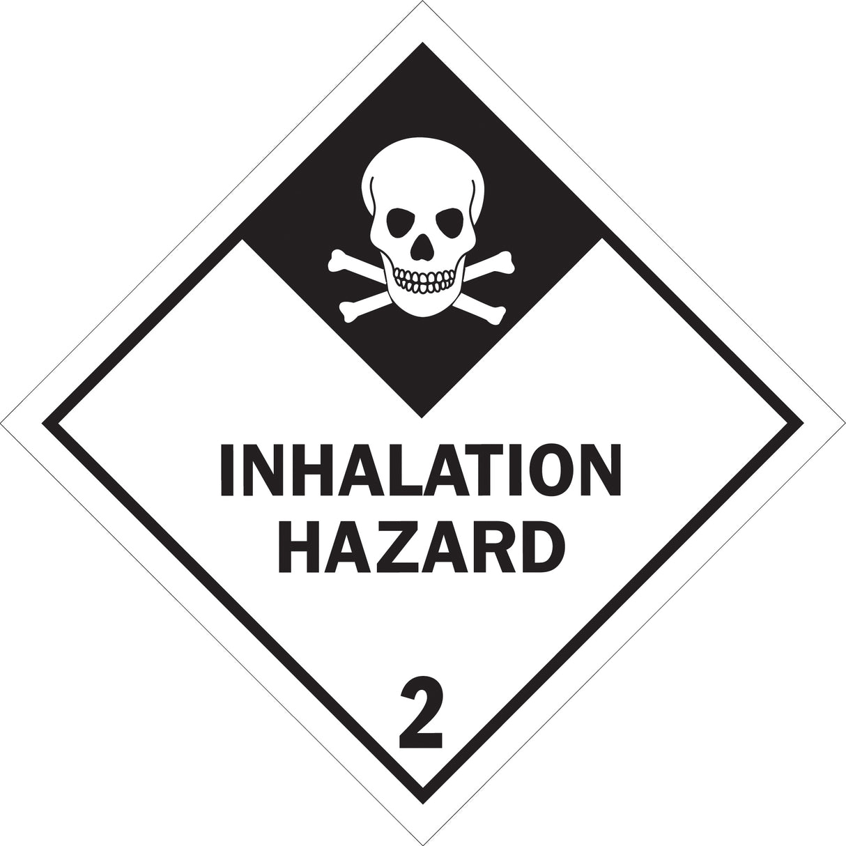 4 x 4" - "Inhalation Hazard - 2" Labels