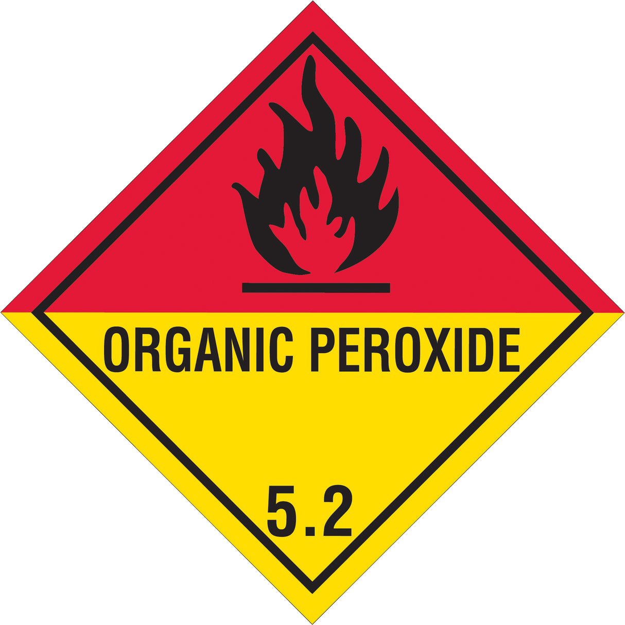 4 x 4" - "Organic Peroxide - 5.2" Labels