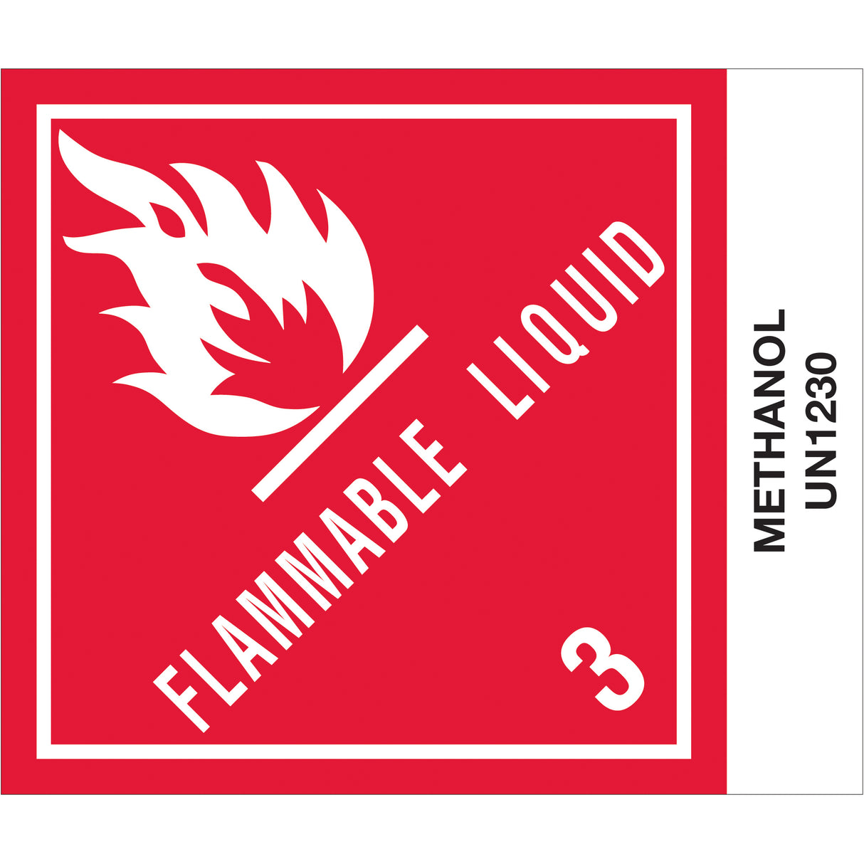 4 x 4 3/4" - "Methanol" Labels