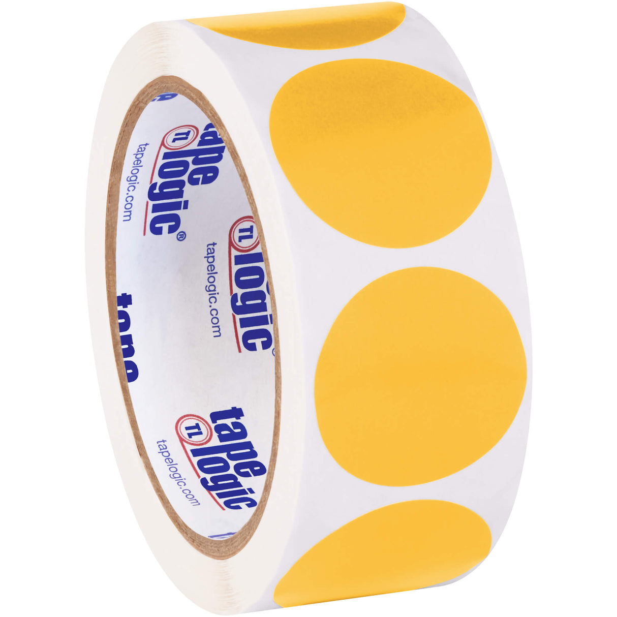 1 1/2" Fluorescent Orange Inventory Circle Labels