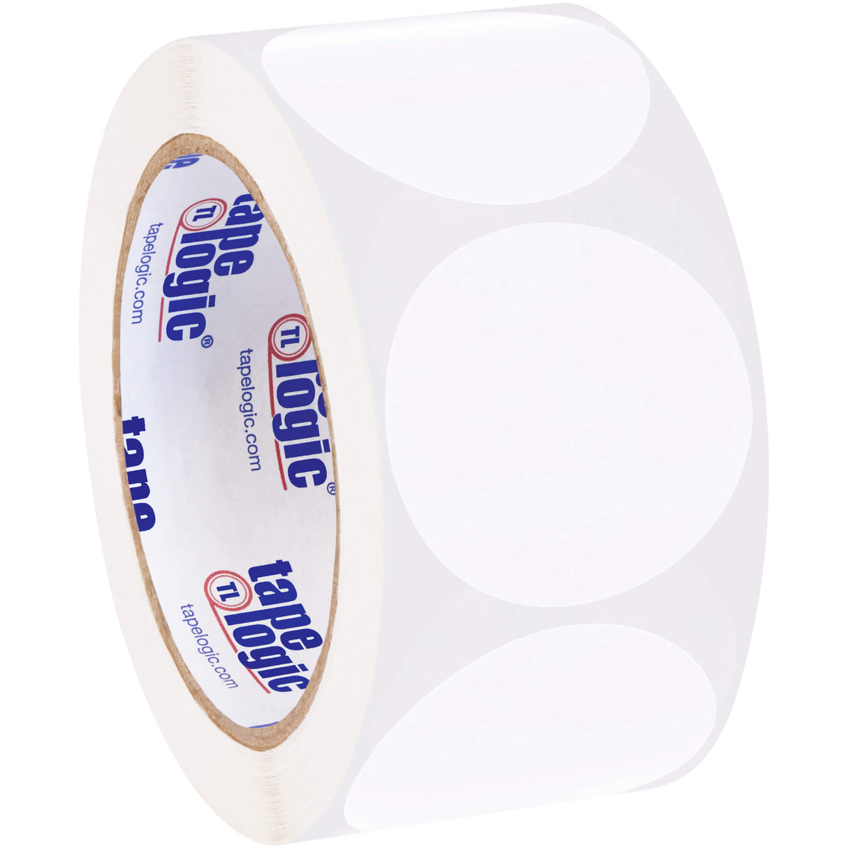 2" White Inventory Circle Labels