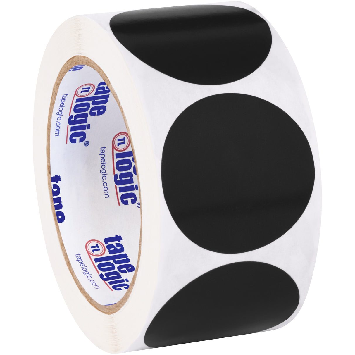 2" Black Inventory Circle Labels