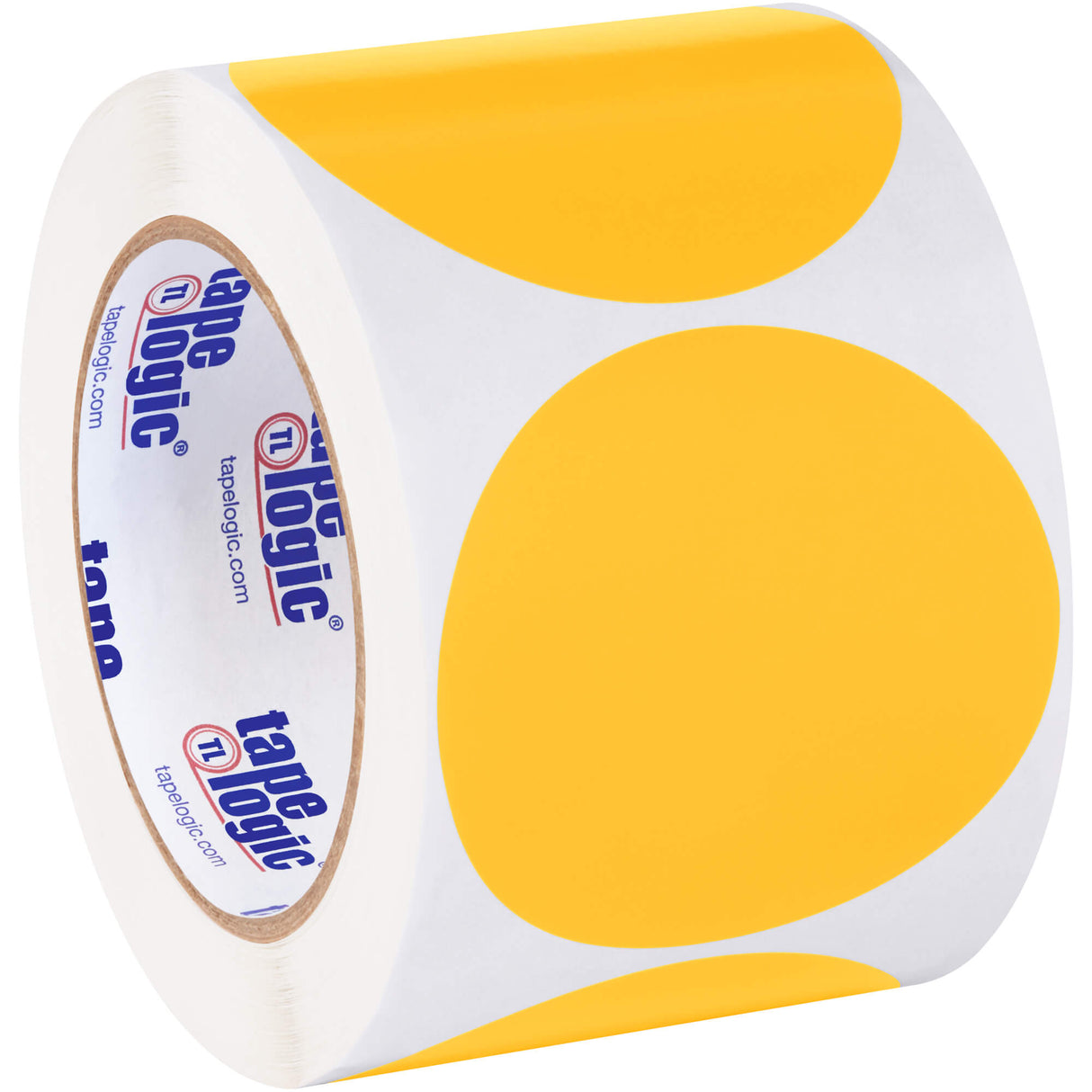 3" Fluorescent Orange Inventory Circle Labels