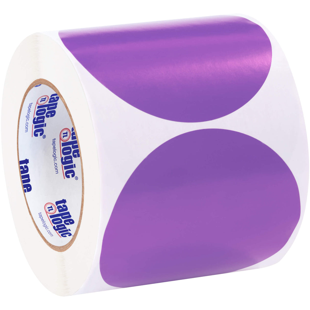 4" Purple Inventory Circle Labels