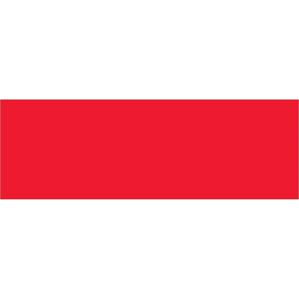 3 x 9" Fluorescent Red Inventory Rectangle Labels