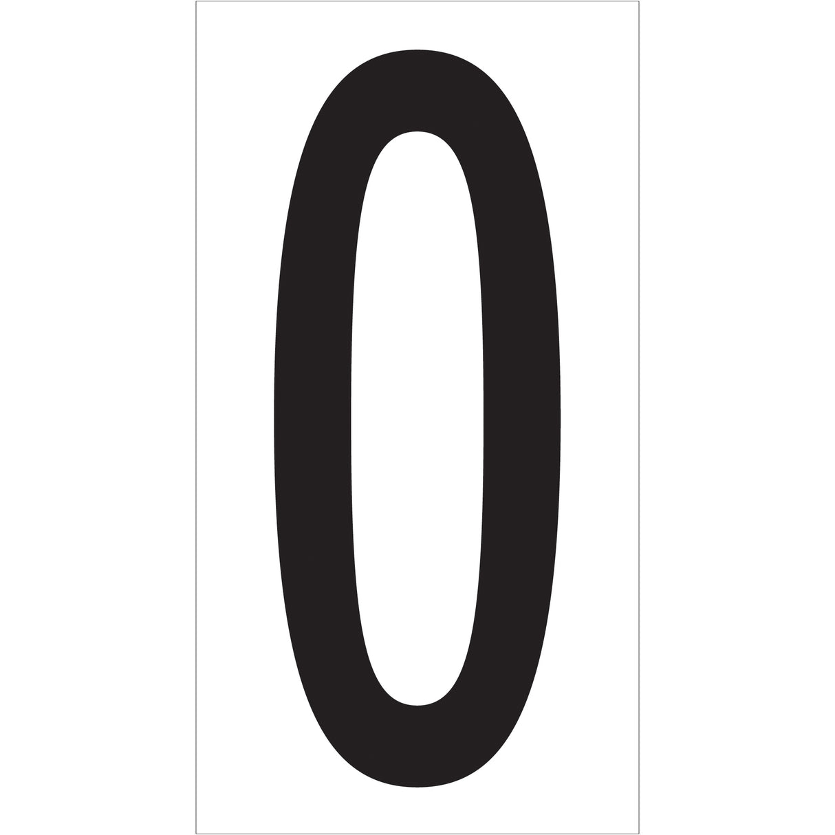 3 1/2" "0" Vinyl Warehouse Number Labels