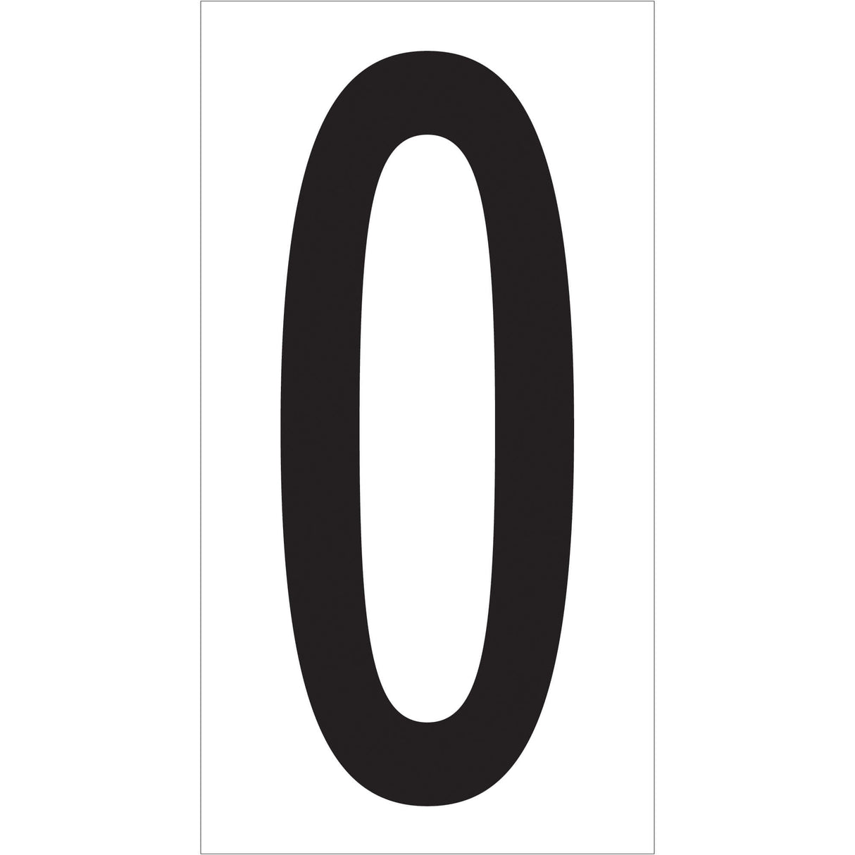 3 1/2" "0" Vinyl Warehouse Number Labels