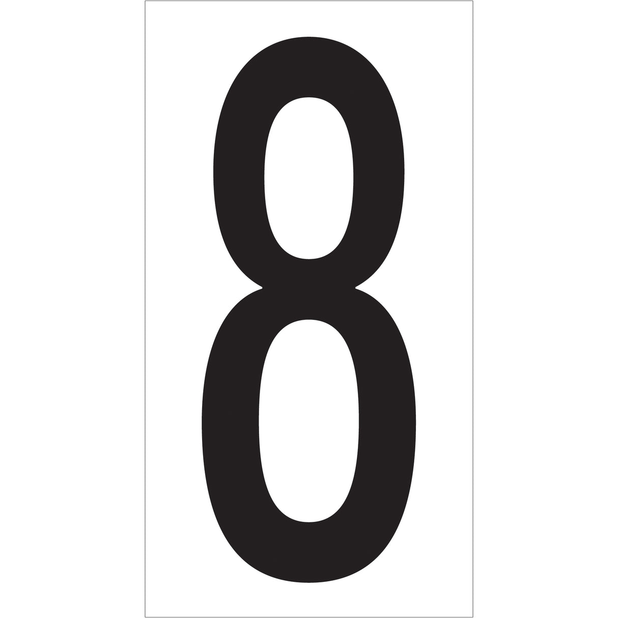 3 1/2" "8" Vinyl Warehouse Number Labels