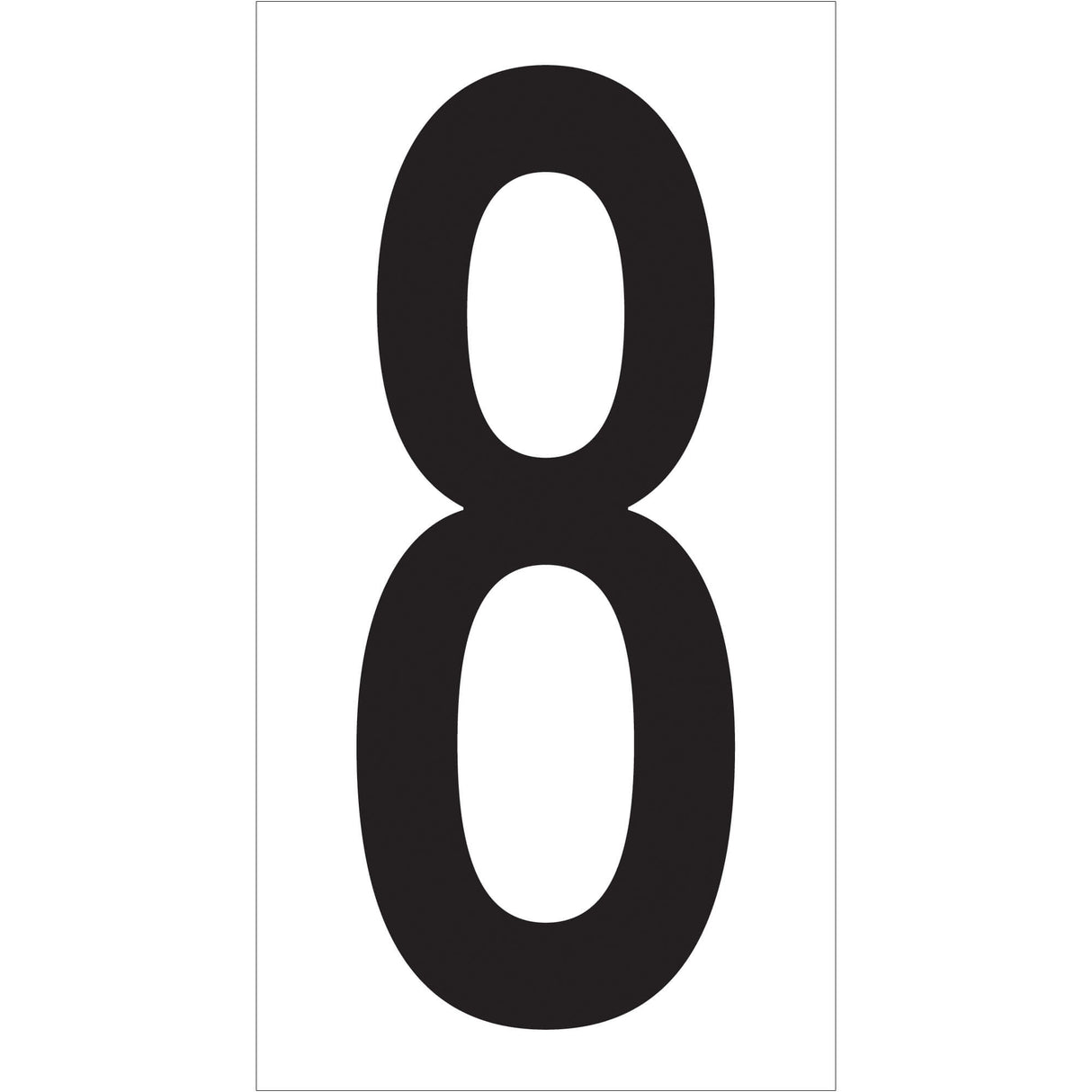 3 1/2" "8" Vinyl Warehouse Number Labels