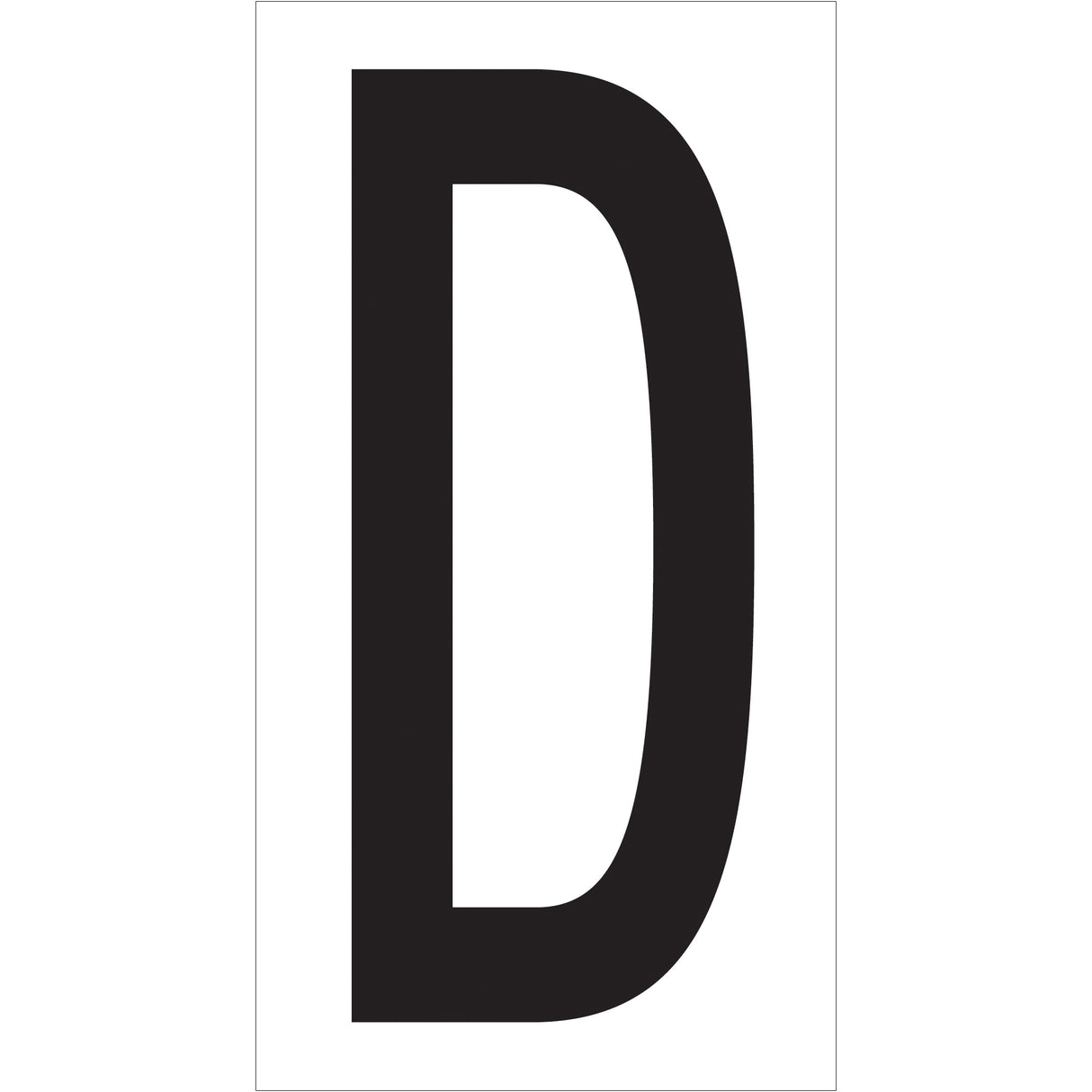 3 1/2" "D" Vinyl Warehouse Letter Labels
