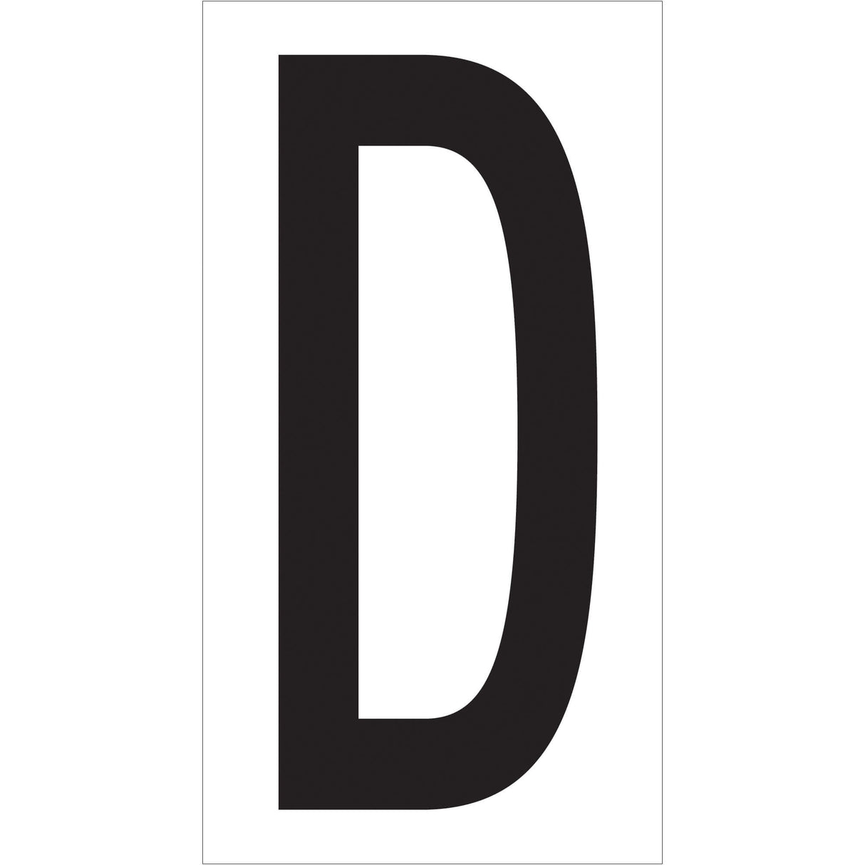 3 1/2" "D" Vinyl Warehouse Letter Labels