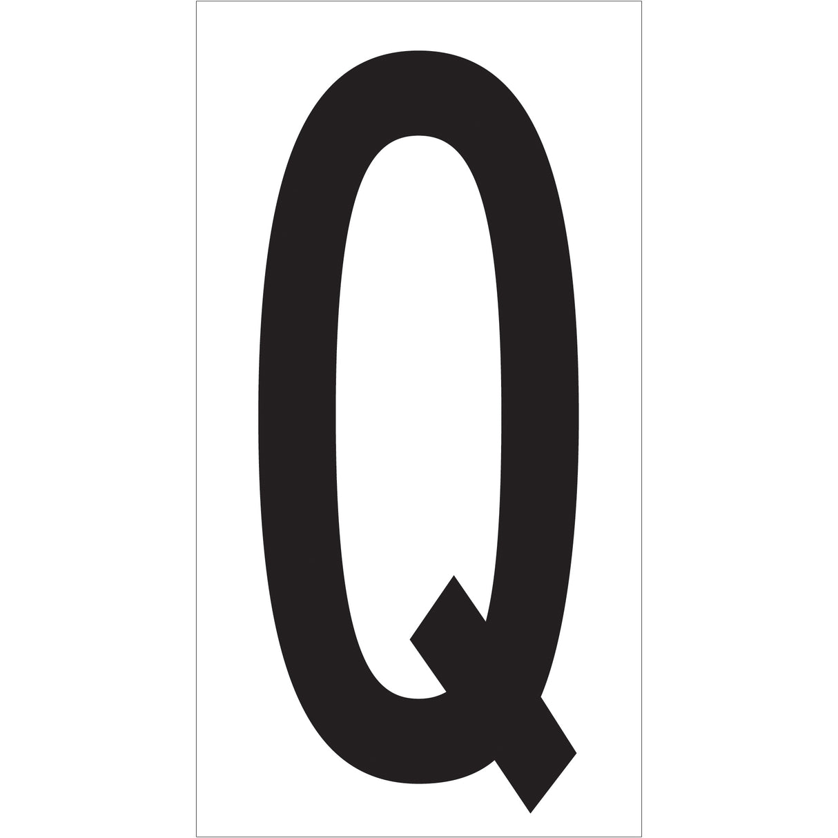 3 1/2" "Q" Vinyl Warehouse Letter Labels