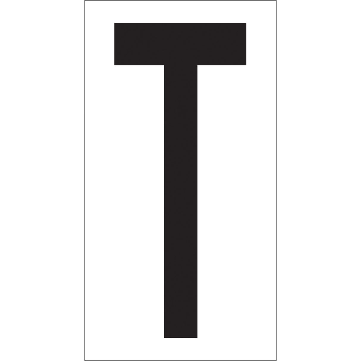 3 1/2" "T" Vinyl Warehouse Letter Labels