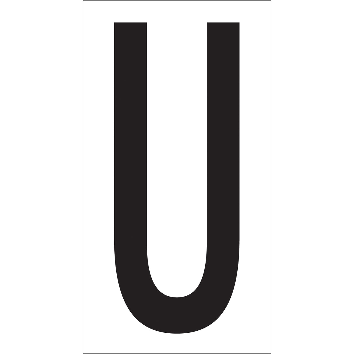3 1/2" "U" Vinyl Warehouse Letter Labels