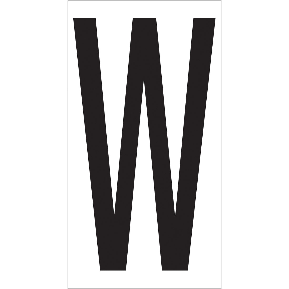 3 1/2" "W" Vinyl Warehouse Letter Labels