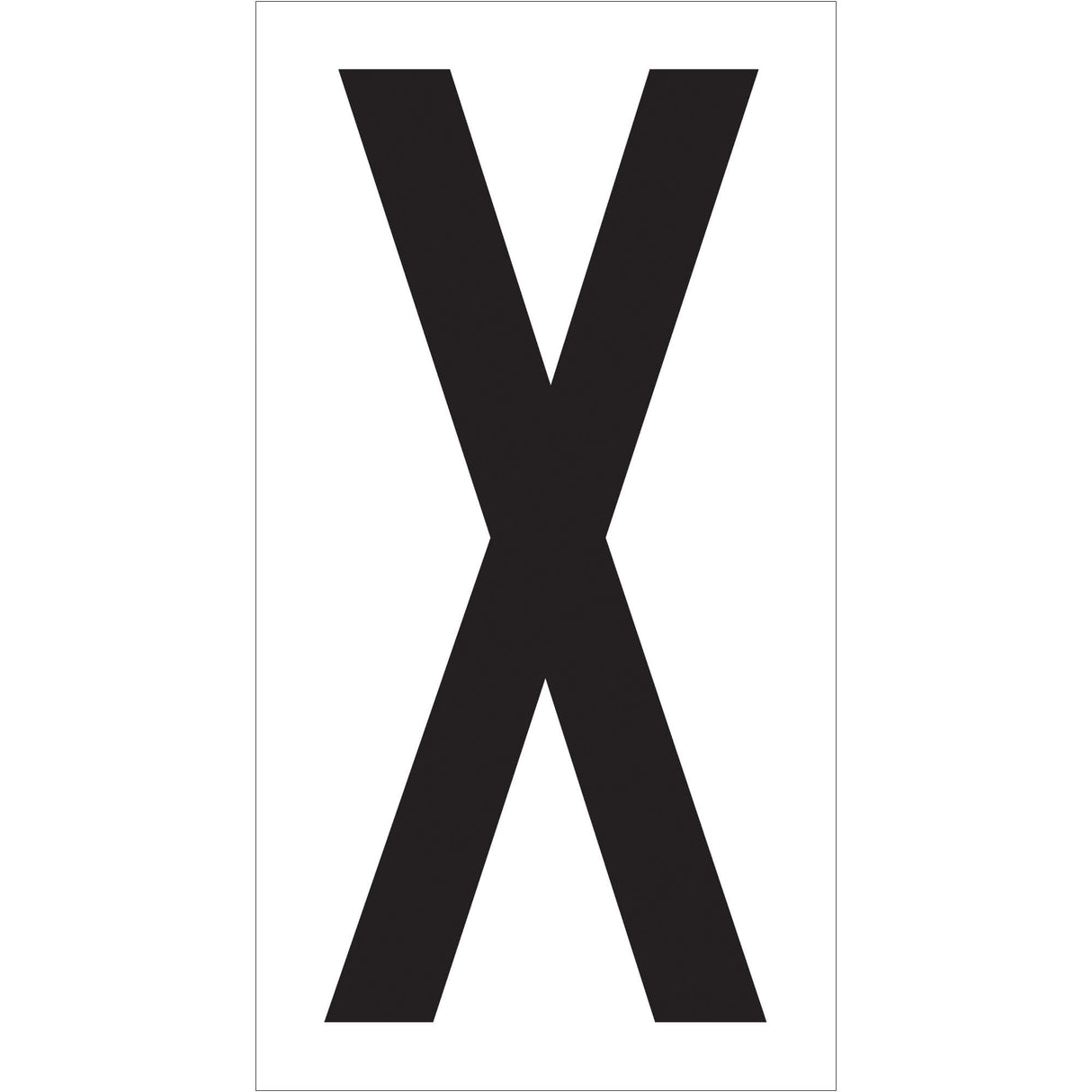 3 1/2" "X" Vinyl Warehouse Letter Labels