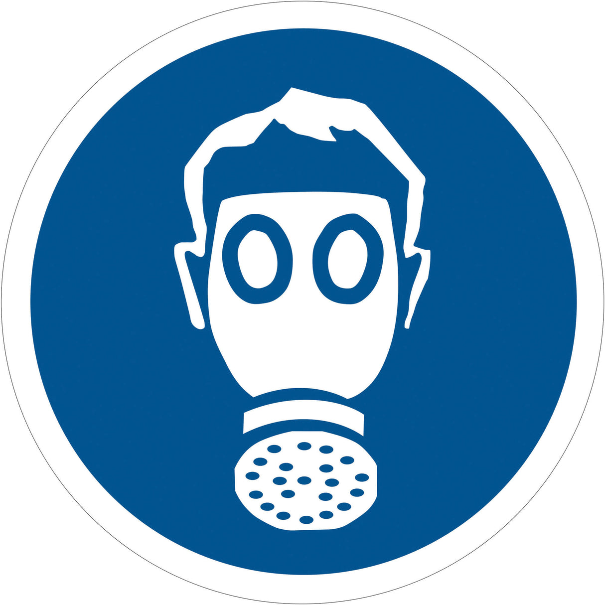 2" Circle - Wear Respiratory Protection Durable Safety Label