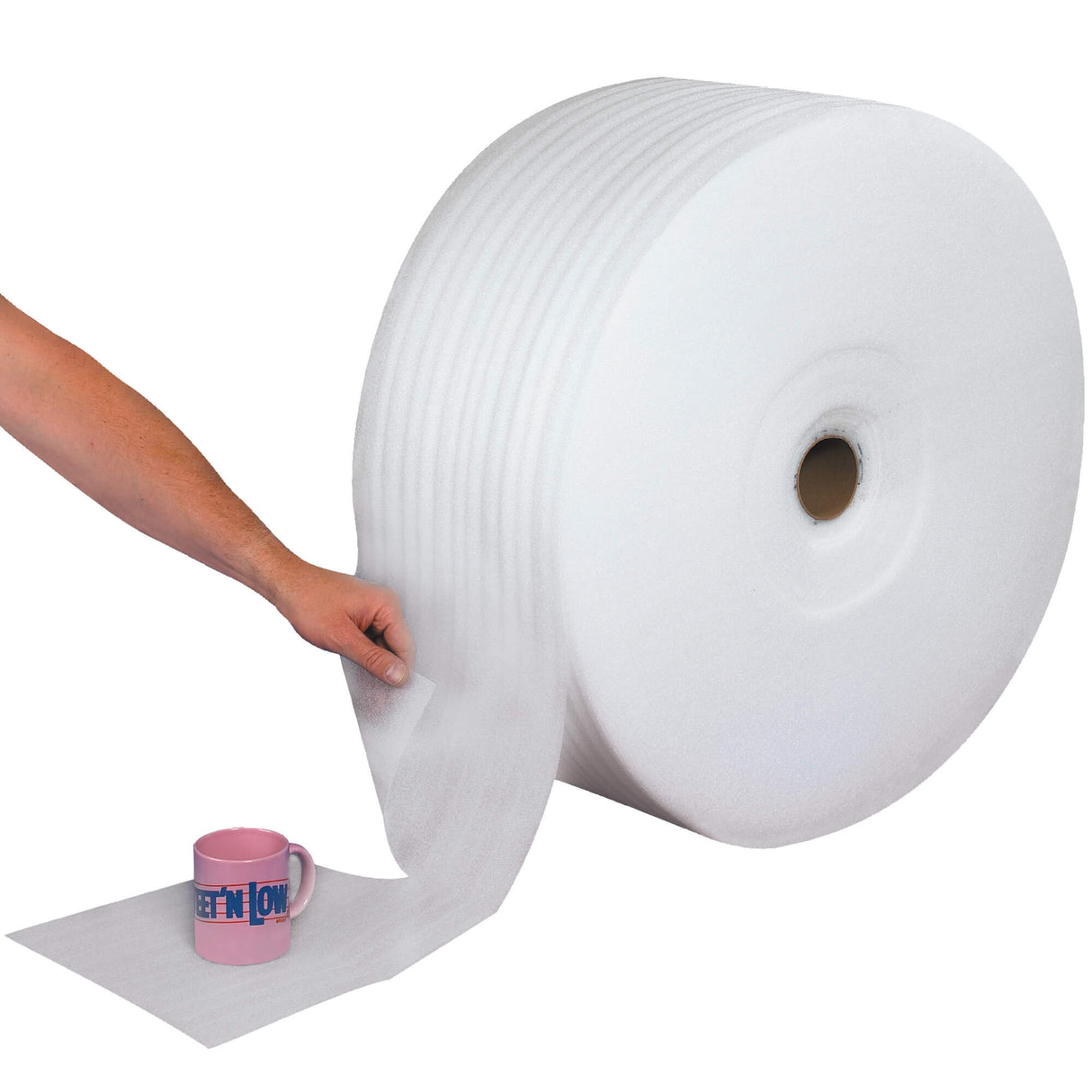 1/8" x 12" x 350' Parcel Ready Perforated Air Foam Roll
