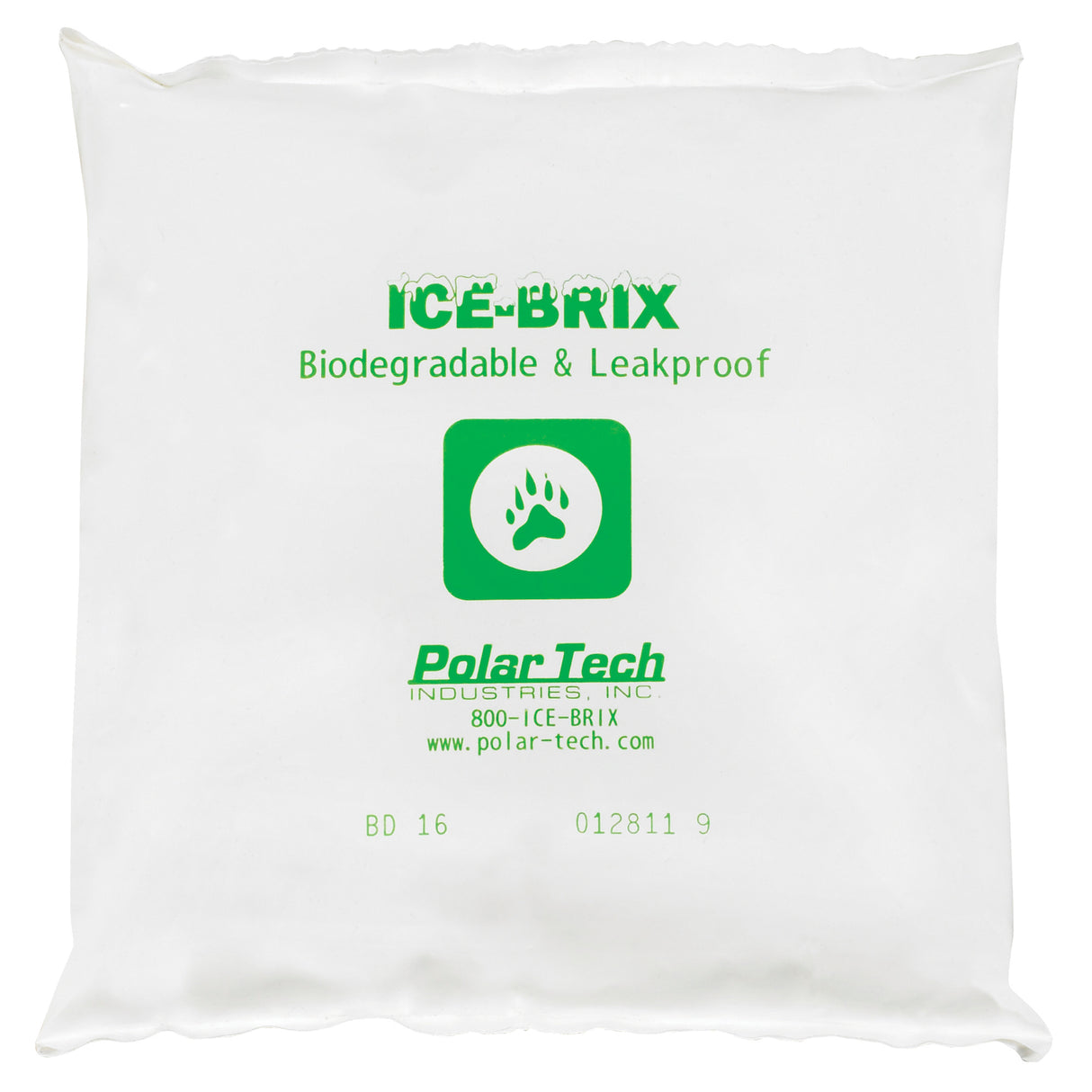 6 1/4 x 6 x 1" - 16 oz. Ice-Brix® Biodegradable Packs